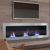 Bio Ethanol Fireplace Modern Wall Biofire 2/3 Burner Fire Place With Glass Panel
