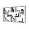 White Book Shelves Wall Shelving Storage Display Open Design Decorative Rack