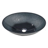 Bathroom Basin Sink Round Hand Wash Countertop Tempered Glass Bowl Vanity Silver