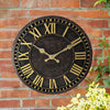 GARDEN ROMAN WALL CLOCK LARGE INDOOR OUTDOOR BIG ROMAN NUMERALS RESIN WATERPROOF