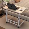 Overbed Bedside Desk Rolling PC Laptop Stand Tilting Table with Wheel Adjustable