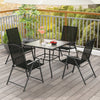 2 Pieces Patio Folding Chairs Outdoor Patio Chairs Portable Dining Chair