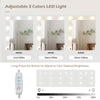 Dressing Table With LED Lights Sliding Storage & Stool Vanity Table Makeup Desk