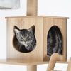Mondeer 184cm XXL Wooden Cat Tree Cat Towers 2 Cat Houses & 11 Scratching Posts