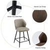 4X Beige PU Bar Stools Breakfast Pub Chair Footrest Kitchen Seat Height 66 cm