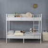 Twins Bunk Bed Metal Frame Single Loft Sleeper Bed W/ Ladder Safety Guardrail UK
