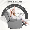 Recliner Chair Microfibre Reclining Armchair with Adjustable Footrest Cup Holder