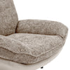 2Pcs Chenille Fabric Single Sofa Armchair Relaxing Recliner Chair & Ottoman Set