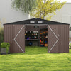 362 cm x 362 cm x 197 cm Garden Tool Shed Organizer-Grey