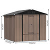 6FT*8FT Garden Sheds Shed House Large Tool Storage Steel Outdoor Patio Oganizer