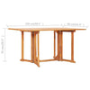 7 Piece Folding Outdoor Dining Set Solid Teak Wood