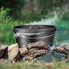 Cast Iron Casserole Dish Pot Pan Cooked Camping Stew Dutch Oven Stockpot Skillet