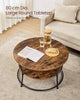 Coffee Table, Round Cocktail Table With Shelf, Tea Table, Easy Assembly, Metal