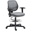 Ergonomic Drafting Chair Tall Office Stand Desk Chair with Foot Ring, Arm, Wheel