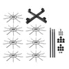 70 Hook Floor Stand 7 Rotating Tiers in Chrome Retail Shop Display 160cm Black