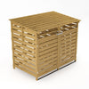 Duo Wheelie Bin Storage Wooden Store Cover Garden Double Compartments Waste Bin