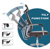 High-Back PU Leather Office Chair Swivel Ergonomic Adjustable Desk Chair - Brown