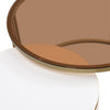 Round Nesting Nest Coffee Table Set with Storage 2 Drawer White Side End Tables