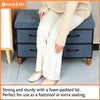 Easylife Ottoman Storage Bench With Drawers (Teal). Folding Storage Unit for