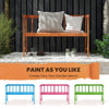 Garden Loveseat Outside Bench w/Armrests-Natural