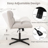 Armless Home Office Chair Swivel Desk Chair Height Adjustable Task Vanity Chair