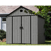 Gabled Plastic Tool Shed 8x8FT with Foundation Lock for Outdoor Garden Storage