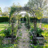 XXL Metal Garden Arch Lawn Arbor Trellis Climbing Plant Rose Double Tube Frame