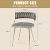 Modern Accent Dining Chairs Upholstered Velvet Dining Chair Set of 2 Grey