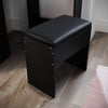 Modern Vanity Set Black Dressing Table Makeup Desk with Mirror 5 Drawers Stool