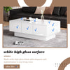 Coffee Table with Hidden Storage and 2 Drawers High Gloss White for Living Room