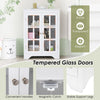 Bathroom Floor Cabinet Freestanding Display Storage Cabinet w/ Doors