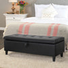 Upholstered Ottoman Stool Bench Chair Footrest Toy Storage Box Chest Window Seat