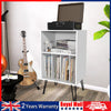 OYAJIA Record Player Stand Turntable Stand Mid-century Modern End Table W/ Light