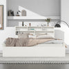 3FT 4FT6 Single Double Wooden Bed Pine Wood Bed Frame with Drawer and Shelves