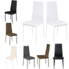 2 4 6 Kitchen Dining Room Chairs Dinning Chair PU Leather Padded Seats Metal Leg