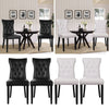 2/4X Dining Chairs Home Kitchen High Back PU Leather Upholstered Wood Legs Black