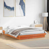 Lechnical Bed Frame Wax Brown 160x200 Solid Wood Pine,Bed Frame,Bed G7A6