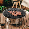 33cm Korea BBQ Heat Plate Pan Nonstick Grid Griddle Baking Tray Commercial Grill