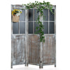 Costway 178 cm Retro 3-Panel Room Divider Wooden Tall Folding Privacy Screen