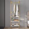 Wisfor Industrial Pipe Clothes Rack Wall Rod Hanging Rail Open Wardrobe W/ Shelf