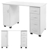 Manicure Nail Table Movable Nail Station Desk with Casters for Nails Art Beauty