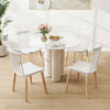 Chic Set of 4 Windsor Dining Chairs Kitchen Armless Side Chairs White