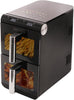 Vertical Air Fryer Dual Stack 11L (2 x 5.5L) Baskets Twin Drawers Compartments