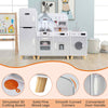 Corner Chef Pretend Kitchen Toy Toddler Play Kitchen-Grey