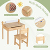Kids Desk & Chair Set Flip Top Toddler Art Craft Drawing Writing Table Playroom