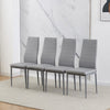 Small Space Dining Set 5Pcs Square Dining Table+ 4 Dining Chairs Set Grey Wooden
