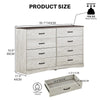 Large Double Dresser with 8 Drawers Bedroom Storage Sleek & Spacious Design