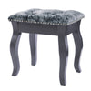 Vintage Vlevet Dressing Table Stool Makeup Chair Soft Padded Cushion Piano Seat