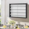 Wooden Wall Display Cabinet Storage Shelf Wall Mounted Glass Case Collectors Box