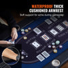 10 Player Oval Foldable Poker Table Casino Blackjack Texa Holdem Table 84"